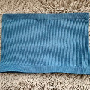 Cotton On Bandeau Crop Top, Light Blue